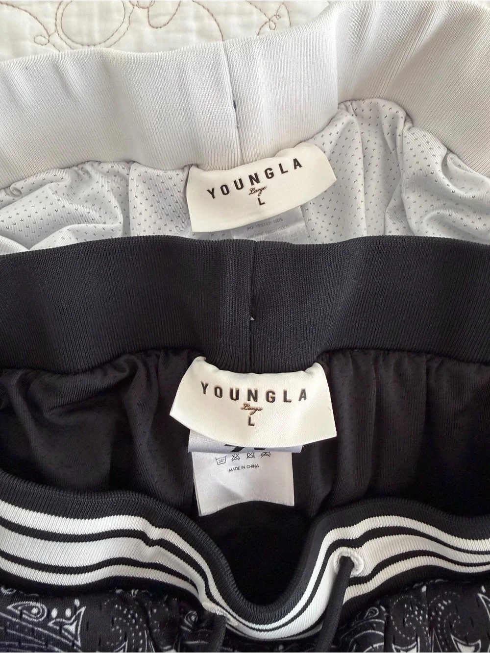 YoungLA Bandana Print Shorts - Black & Blue - Picture 5 of 5